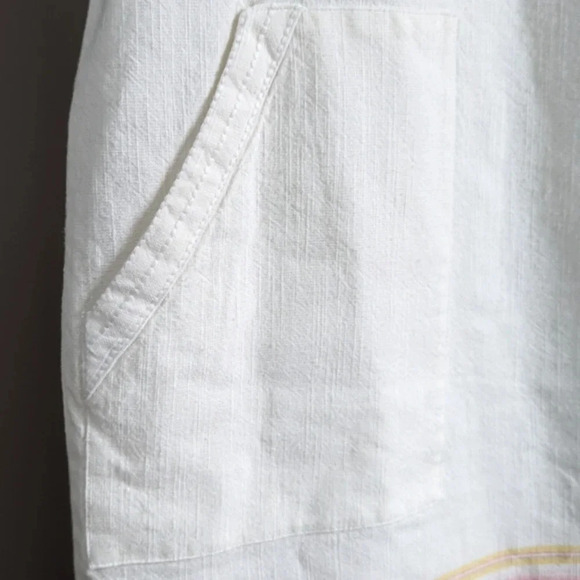 NWT Faherty Apres Soleil Stripe Hailee Dress sz M	 Organic Cotton Boho White - Picture 7 of 13